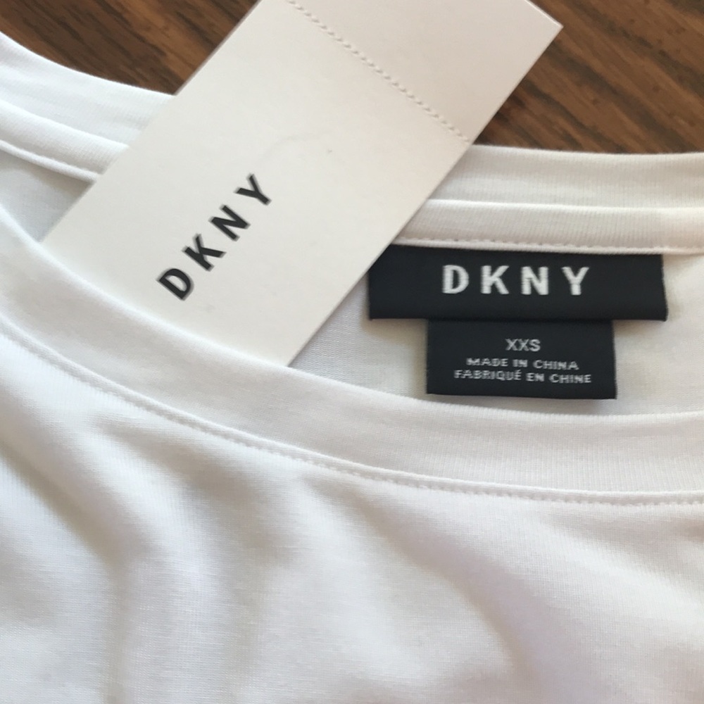 NWT DKNY Long Sleeve White Top XXS